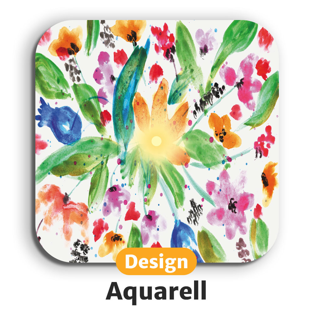 Leuchtende LED-Untersetzer mit gratis Ersatzbatterien