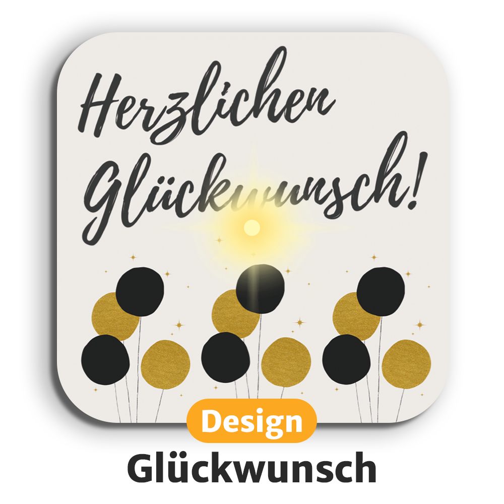 Leuchtende LED-Untersetzer mit gratis Ersatzbatterien