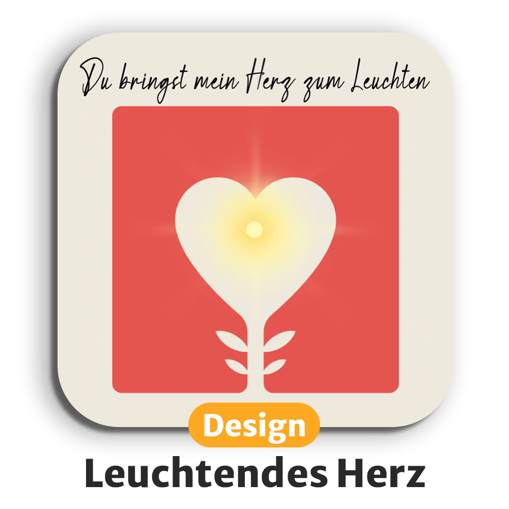 Leuchtende LED-Untersetzer mit gratis Ersatzbatterien