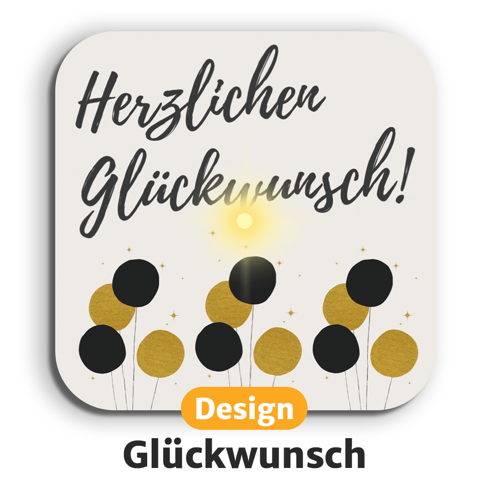 Leuchtende LED-Untersetzer mit gratis Ersatzbatterien