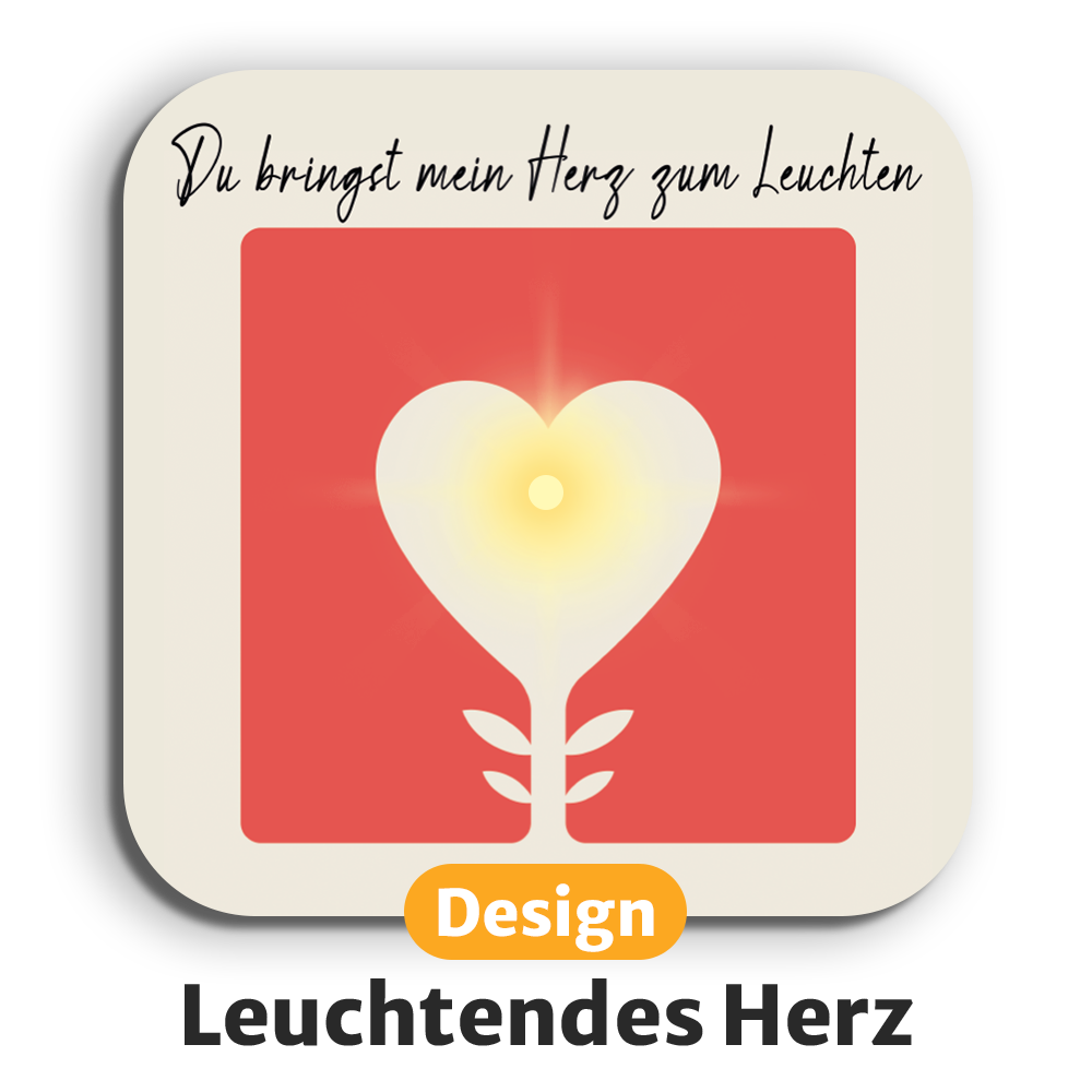 Leuchtende LED-Untersetzer mit gratis Ersatzbatterien