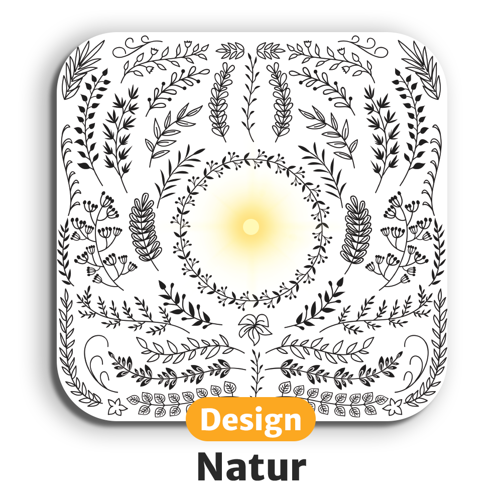 Leuchtende LED-Untersetzer mit gratis Ersatzbatterien