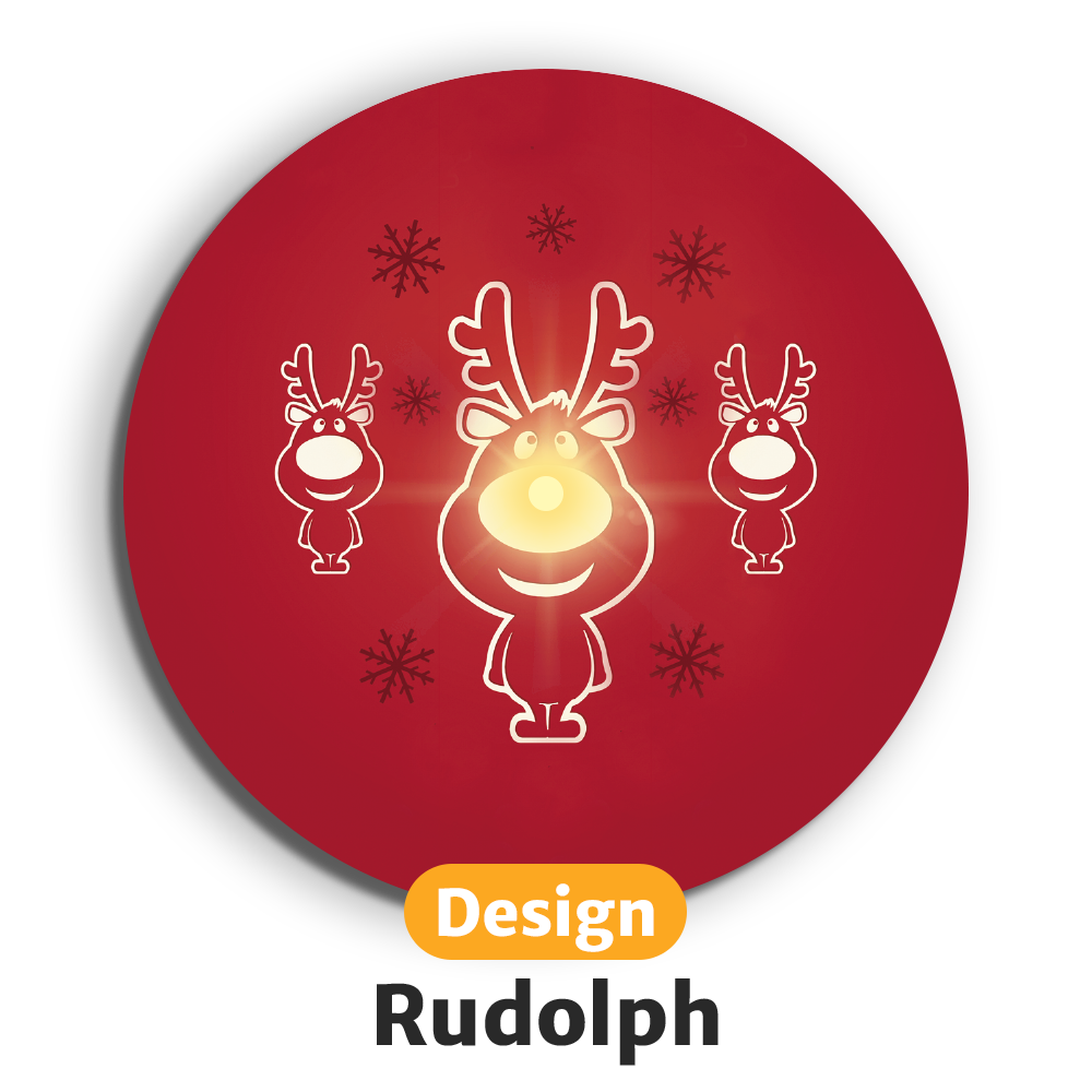 Leuchtende LED-Untersetzer mit gratis Ersatzbatterien