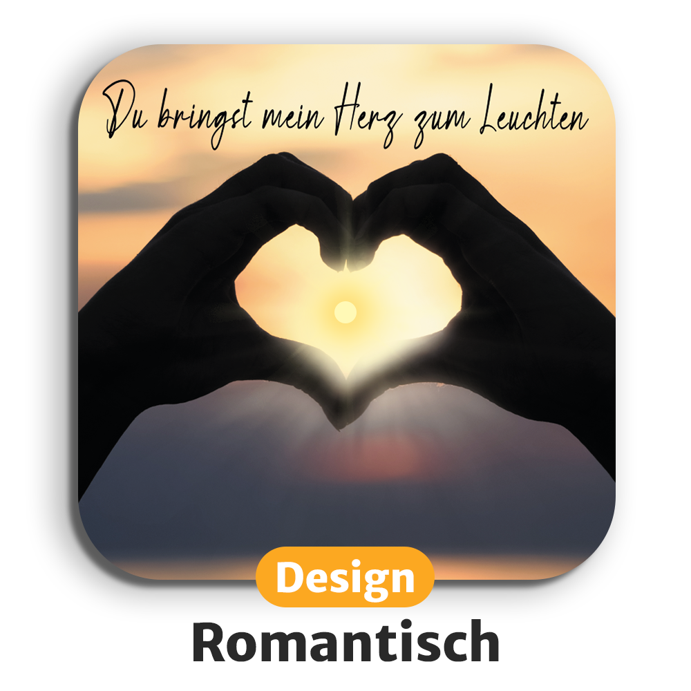 Leuchtende LED-Untersetzer mit gratis Ersatzbatterien