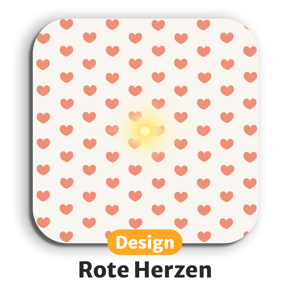 Leuchtende LED-Untersetzer mit gratis Ersatzbatterien