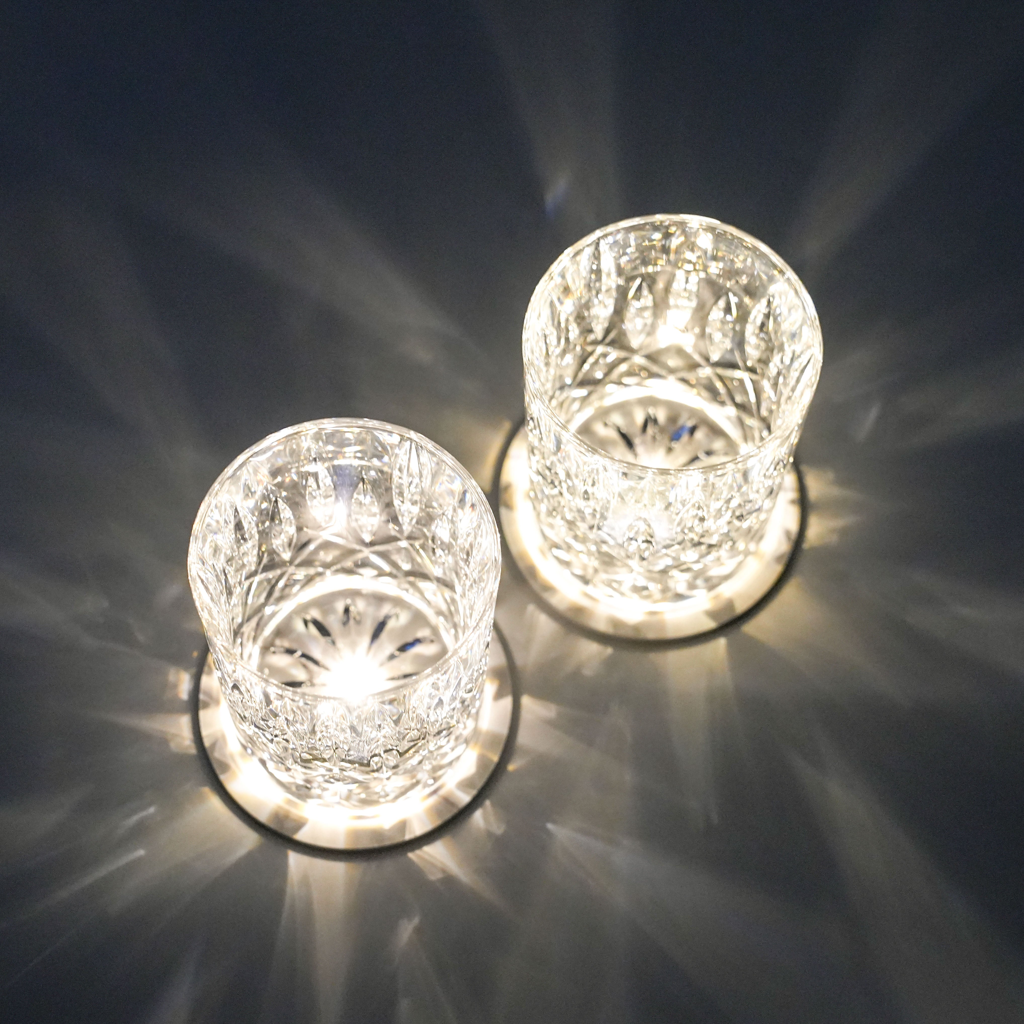 2 Prisma-Kristallgläser